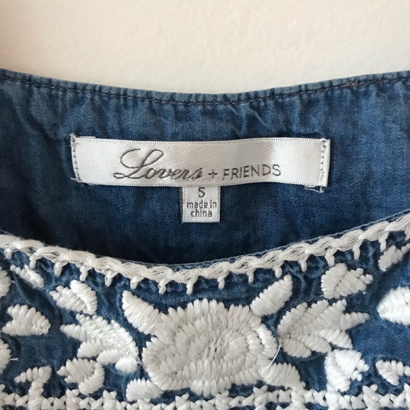 Lovers + friends embroidered denim tank - Picture 6 of 6